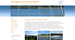 Desktop Screenshot of camping-krombachtalsperre.de
